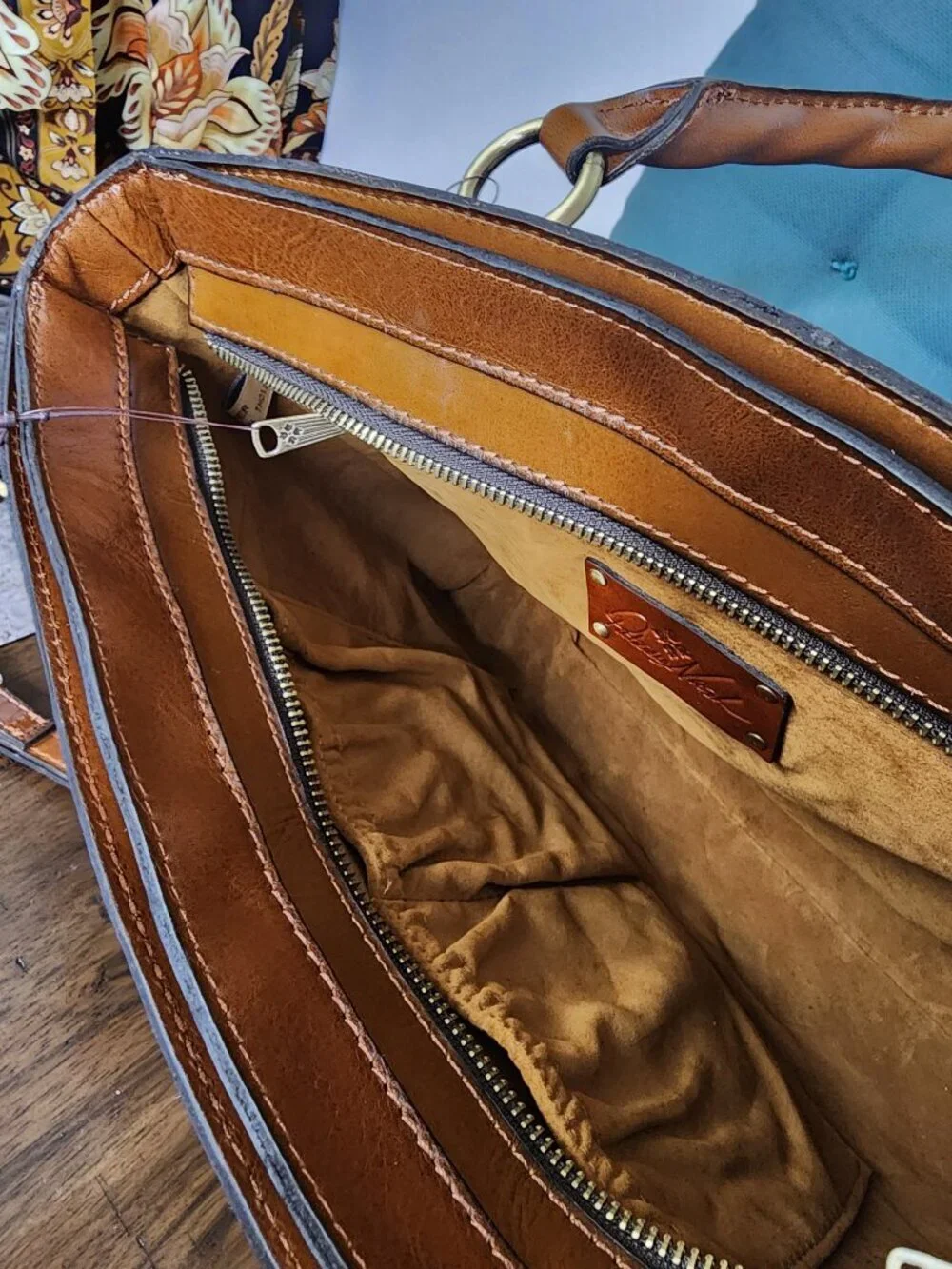 NWT Patricia Nash Leather Solene Satchel French Riviera